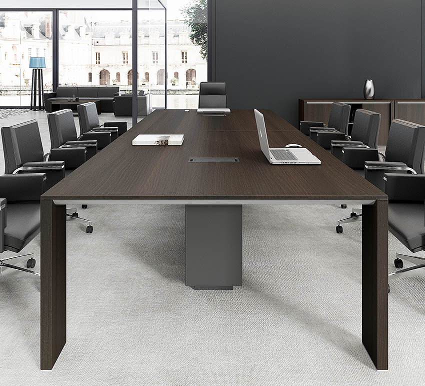 現代簡約長條10人油漆實木會議桌廠家直銷
