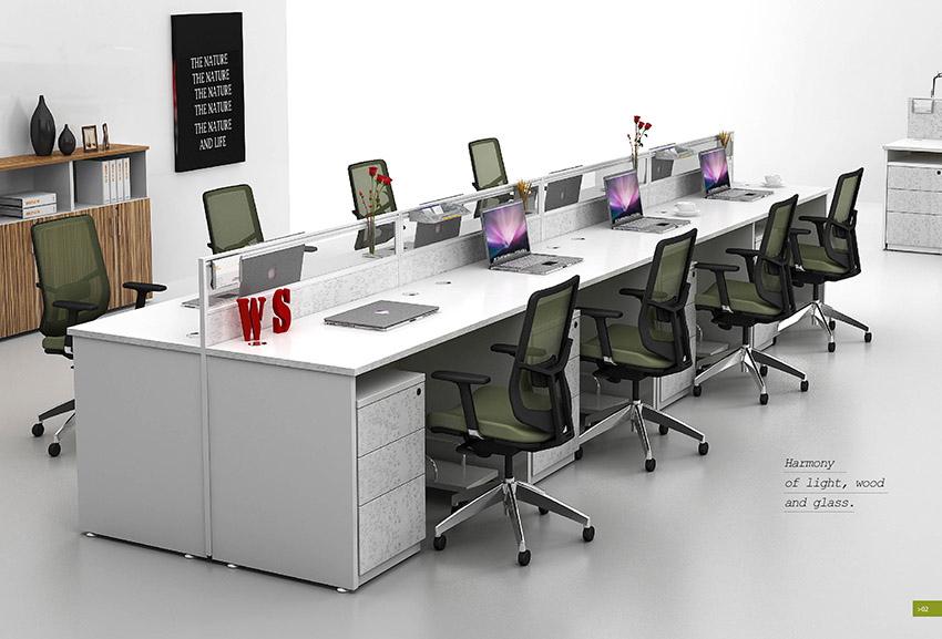 時尚直型8人屏風辦公桌隔斷工作卡位 時尚直型8人屏風辦公桌隔斷工作卡位