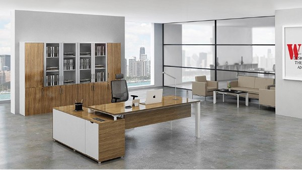 簡(jiǎn)約時(shí)尚板式老板辦公桌大班臺(tái)