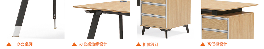 逸邁系列鋼木辦公桌細節
