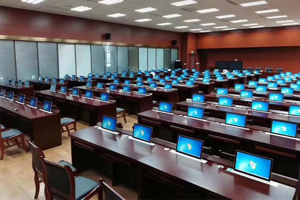 南京政府辦公家具廠家定制海洋監測無紙化辦公升降會議桌